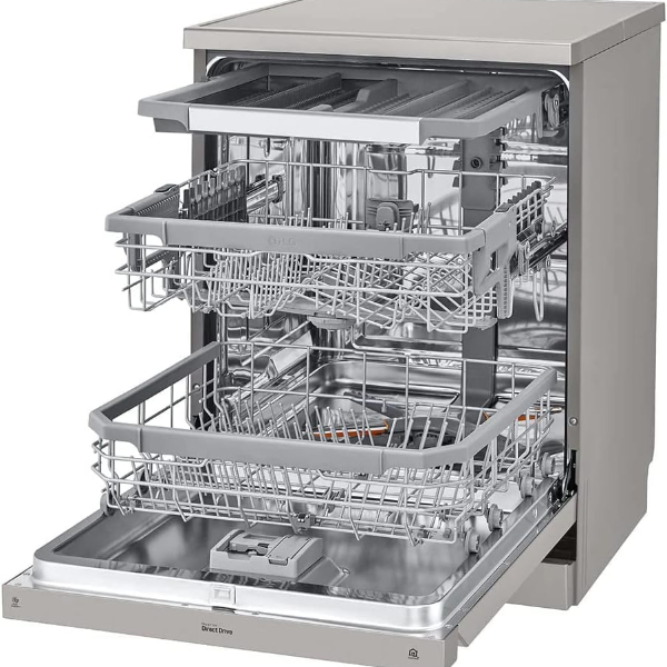 LG QuadWash™ Dishwasher, 14 Place Setting, EasyRack™ Plus LG DW 532DFC-FP