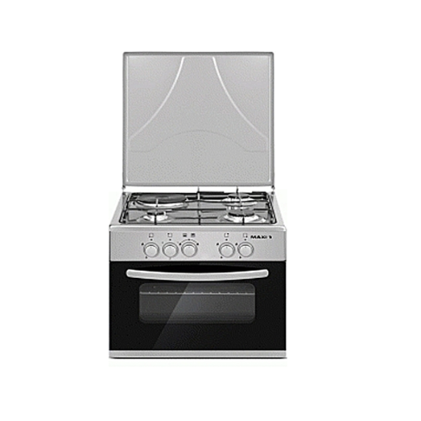 MAXI 50 CM * 50 CM, 3 GAS BURNERS, 1 ELECTRICAL, INOX, GLASS, OVEN BURNER UP & DOWN(1 knob control).